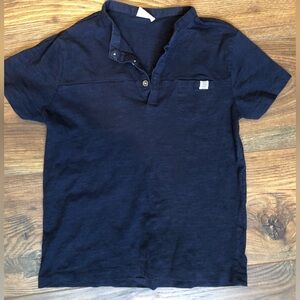 Zara size 7 boys navy blue Henley tee EUC
